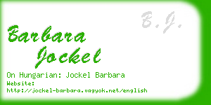 barbara jockel business card